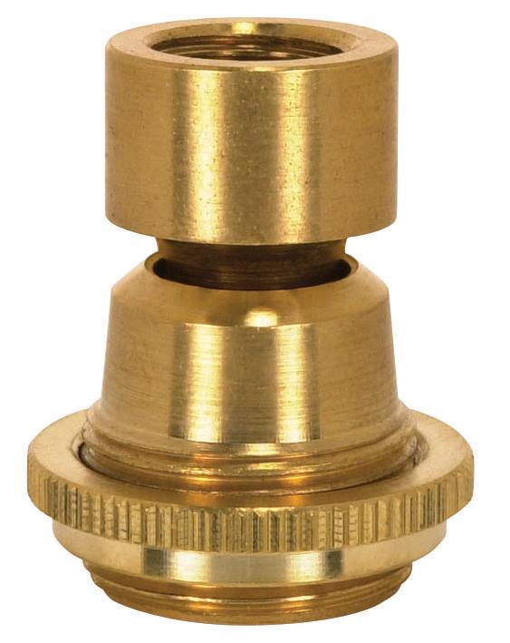 Solid Brass Large Hang Straight Swivel; 1/4 F Top And Bottom; 1-1/16&#34; Ring Nut To Seat;