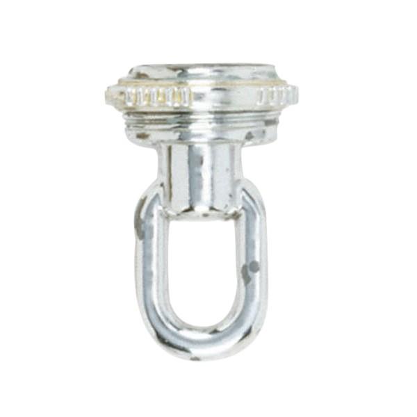 1/8 IP Screw Collar Loop With Ring; 1/8 IP; 25lbs Max; Chrome Finish