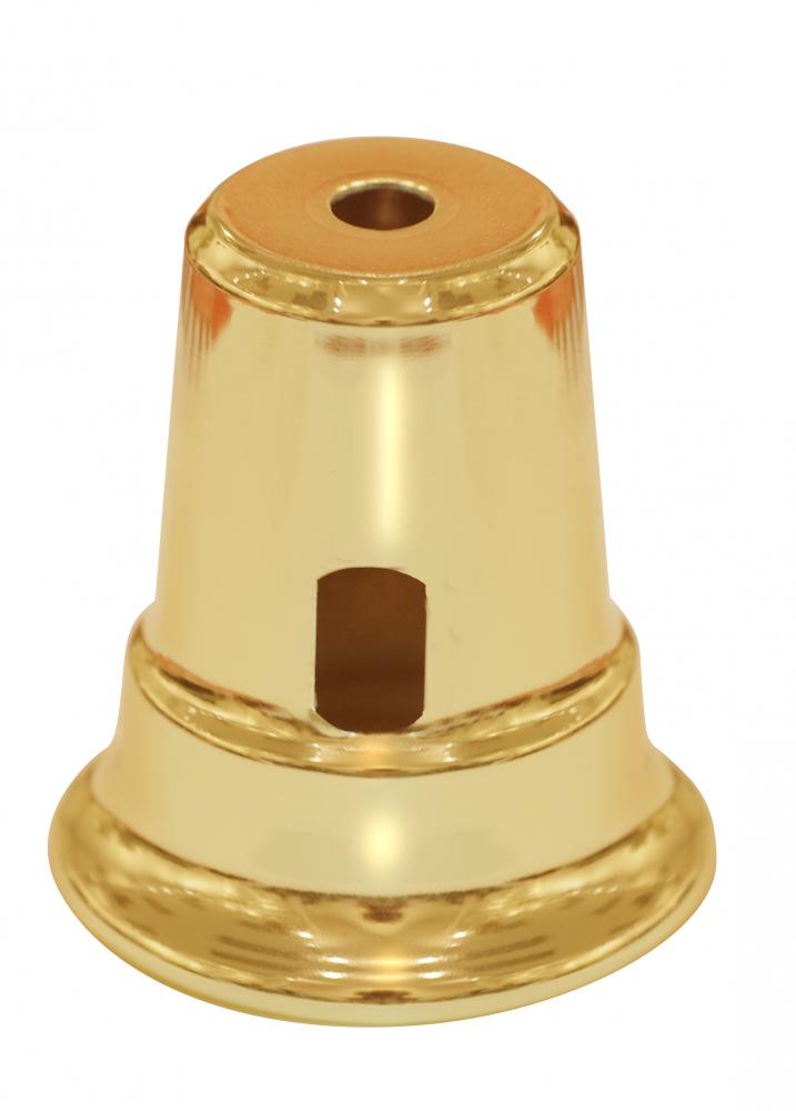 Heavy Duty Cup For Swing Arm Lamps; Polished Brass Finish; 2-1/2&#34; Height; 2-1/4&#34; Diameter