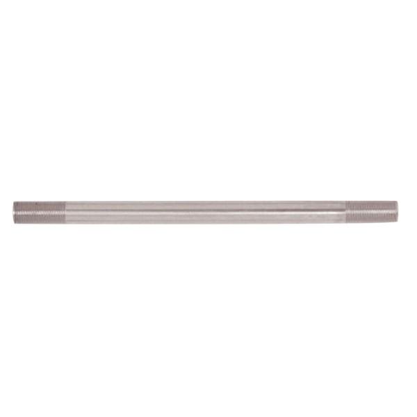 Steel Pipe; 1/8 IP; Nickel Plated Finish; 14&#34; Length; 3/4&#34; x 3/4&#34; Threaded On Both Ends