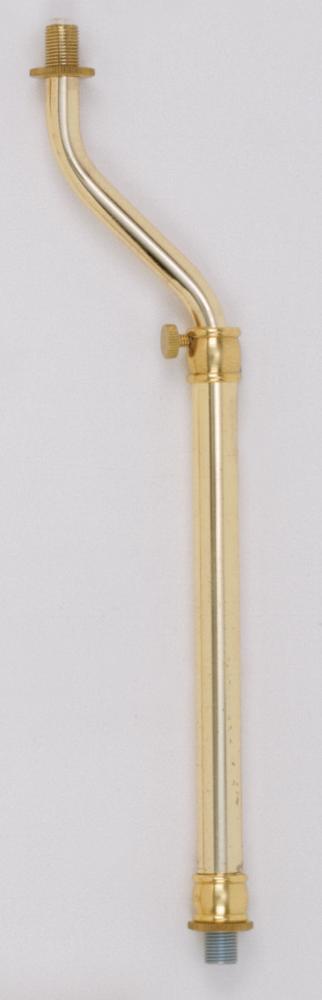 Adjustable Figurine; 10&#34;-15&#34;; 1/8 IP; Threaded Ends; Brass Plated Finish