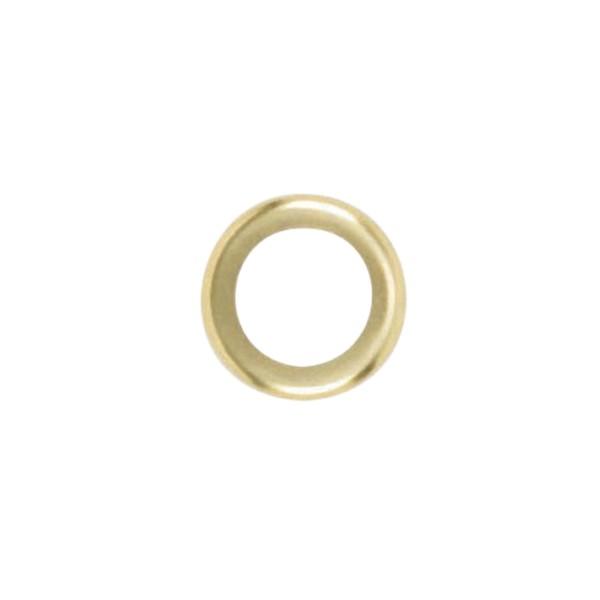 Steel Check Ring; Curled Edge; 1/4 IP Slip; Brass Plated Finish; 3/4&#34; Diameter