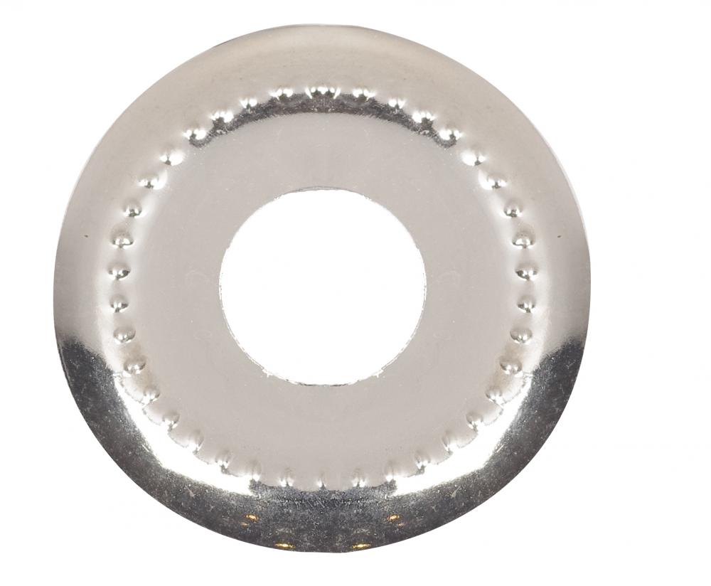 Beaded Steel Check Ring; 1/8 IP Slip; Nickel Plated Finish; 1-1/8&#34; Diameter