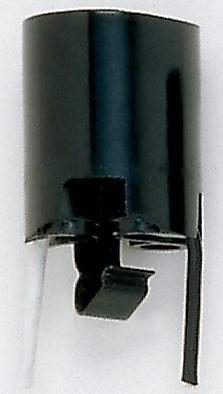 Snap-In Socket; 6&#34; AWM B/W Leads 105C; 1-1/2&#34; Height; 1-1/4&#34; Diameter; Bracket 1/4&#34;