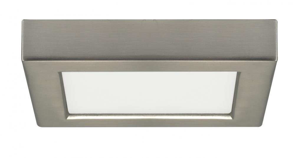 Blink - 10.5W- 5.5&#34; Surface Mount LED - 2700K- Square Shape - Brushed Nickel Finish - 120V