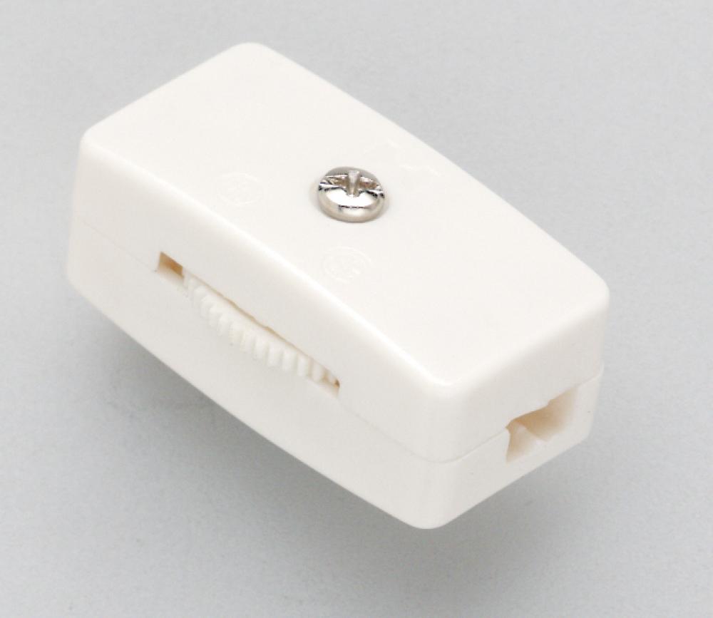 Inline Cord Switch; White Finish