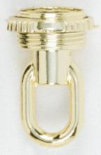 Satco Products Inc. 90/1164 - 3/8 IP Screw Collar Loop With Ring; Brass Plated