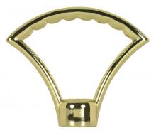 Satco Products Inc. 90/1728 - 2" Die Cast Fixture Loops; 1/8 IP With Wireway; Hang Straight Loop; 20lbs Max; Polished Brass