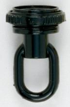 Satco Products Inc. 90/339 - 1/4 IP Matching Screw Collar Loop With Ring; 25lbs Max; Glossy Black Finish