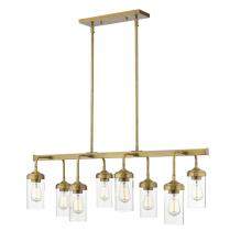 Z-Lite 617-8L-FB - 8 Light Linear Chandelier