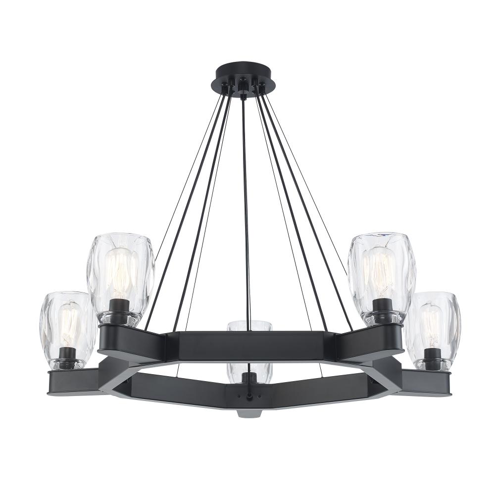 Harmony Hills 8 - Light Dimmable Wagon Wheel Dining Chandelier