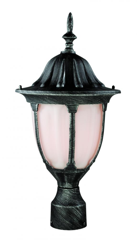 Hamilton 1-Light Opal Glass Traditional Outdoor Post Mount Lantern Head