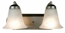 Trans Globe 3502 BN - Rusty Collection 2-Light, Glass Bell Shades Vanity Wall Light