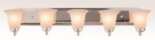 Trans Globe 3505 PC - Rusty Collection 5-Light, Glass Bell Shades Vanity Wall Light