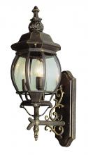 Trans Globe 4051 SWI - Francisco 3-Light Outdoor Beveled Glass Wrought Iron Style Wall Lantern