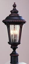 Trans Globe 5047 RT - Commons 3-Light Metal and Seeded Glass Post Mount Lantern Head