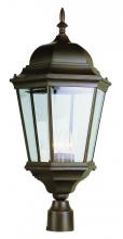 Trans Globe 51001 SWI - Classical Collection, Traditional Metal and Beveled Glass, Post Mount 3-Light Lantern Head