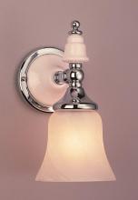 Trans Globe 7031 PC - One Light Polished Chrome White Marbleized Glass Bathroom Sconce