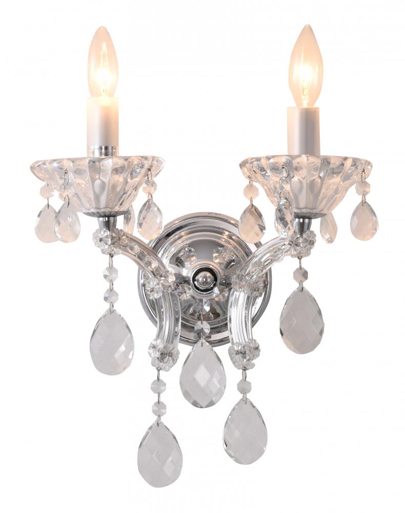 Wall Sconce Metal & Crystal