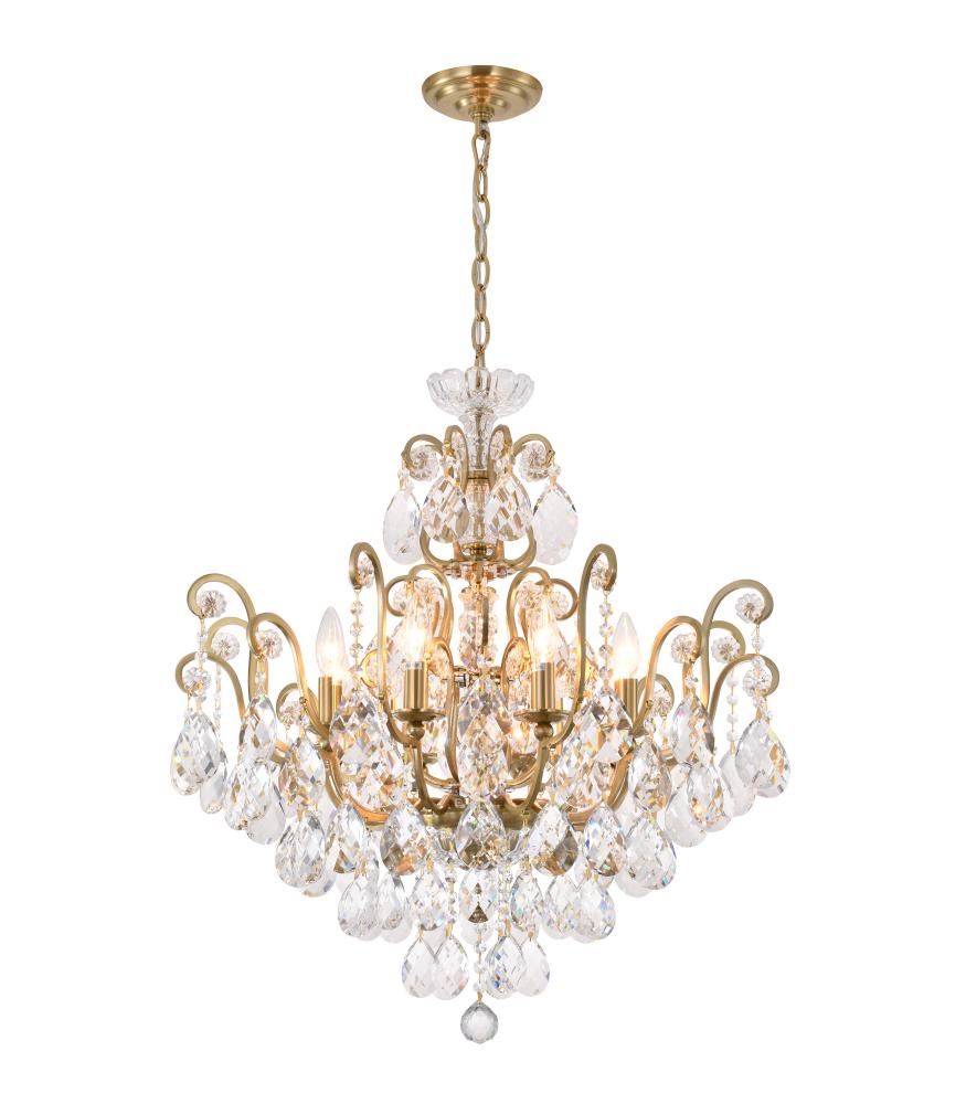 Chandelier Iron & Crystal