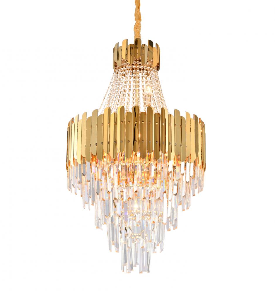 Chandelier Stainless Steel & Crystal