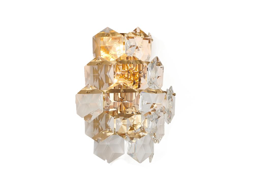 Wall Sconce Stainless Steel & Crystal