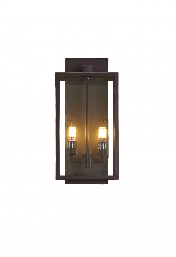 Outdoor Wall Sconce Bronzed Black