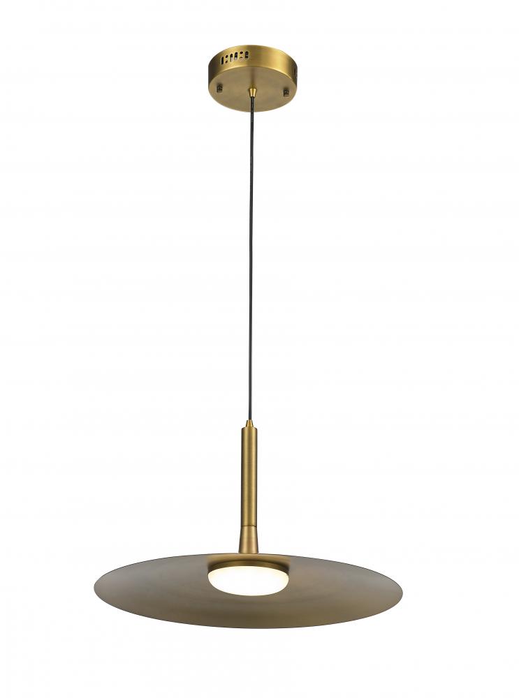 LED Single Pendant Lighting Antique Brass