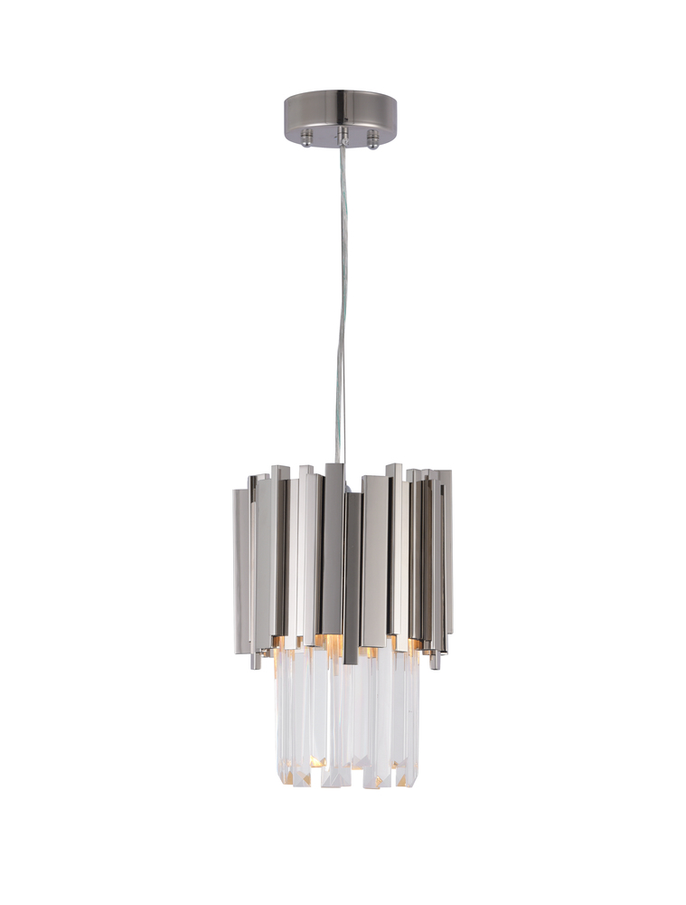 Single Pendant Lighting Shiny Nickel