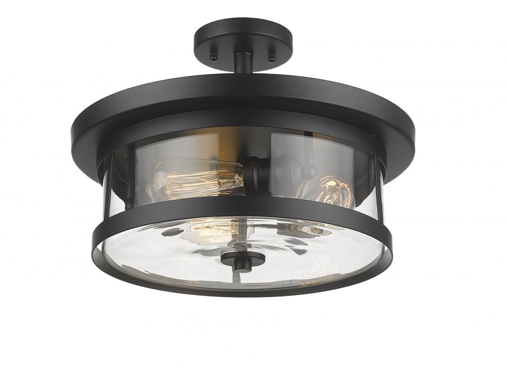 Semi Flush Mount Black