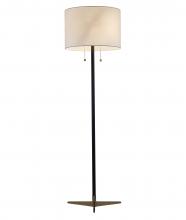 Bethel International JFL123HL-AB - Floor Lamp Antique Brass & Black