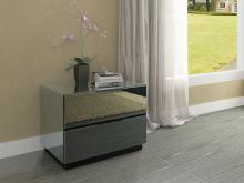 Bethel International MB10 - Side Table Wood And Glass