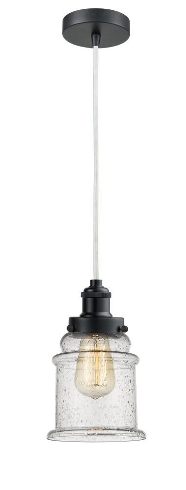 Edison - 1 Light - 8 inch - Matte Black - Cord hung - Mini Pendant