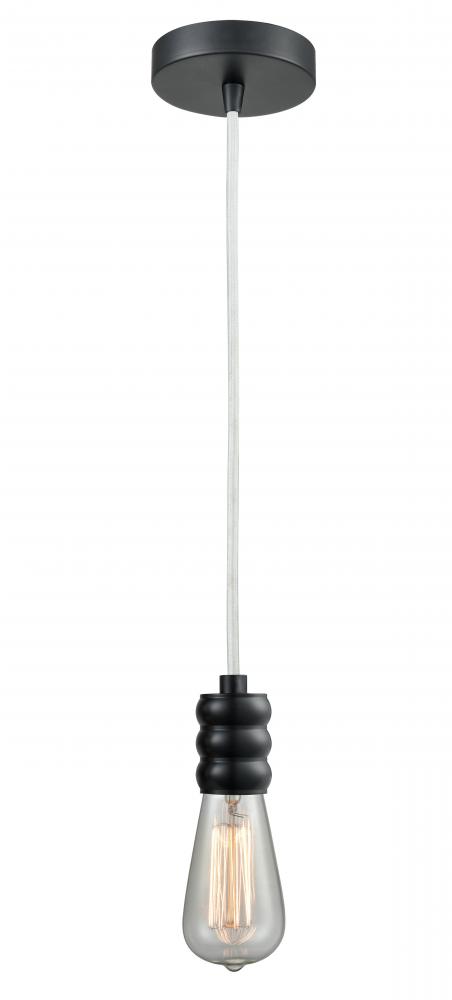 Gatsby - 1 Light - 2 inch - Matte Black - Cord hung - Mini Pendant