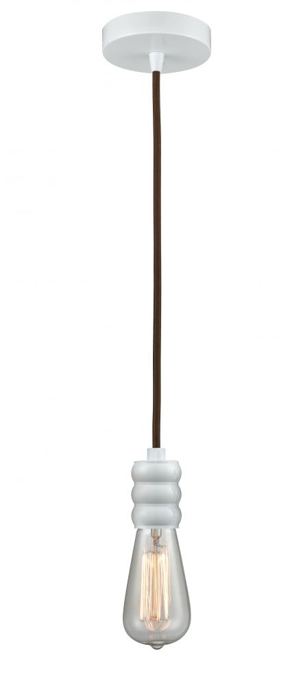 Gatsby - 1 Light - 2 inch - White - Cord hung - Mini Pendant