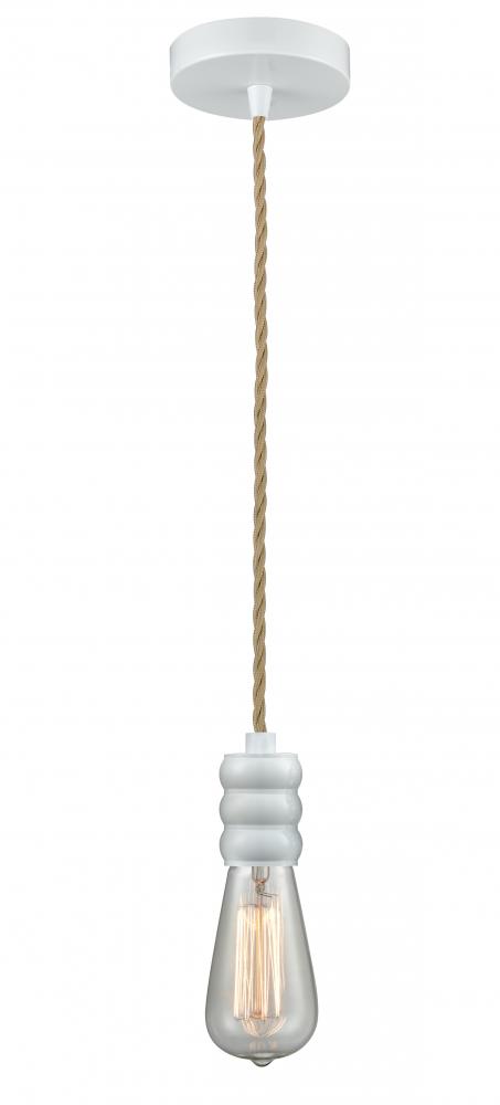 Gatsby - 1 Light - 2 inch - White - Cord hung - Mini Pendant