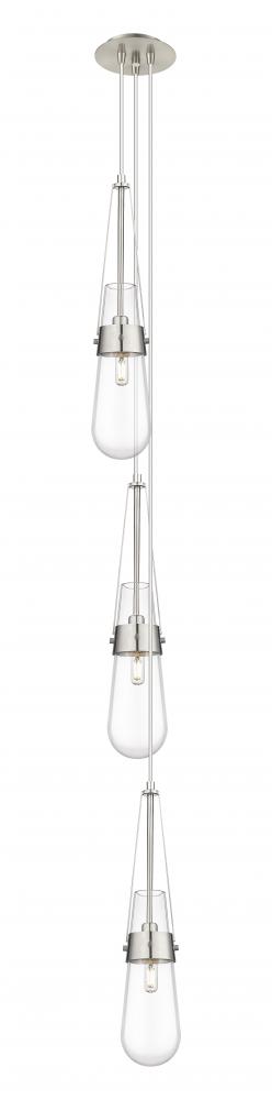 Milan - 3 Light - 6 inch - Brushed Satin Nickel - Multi Pendant