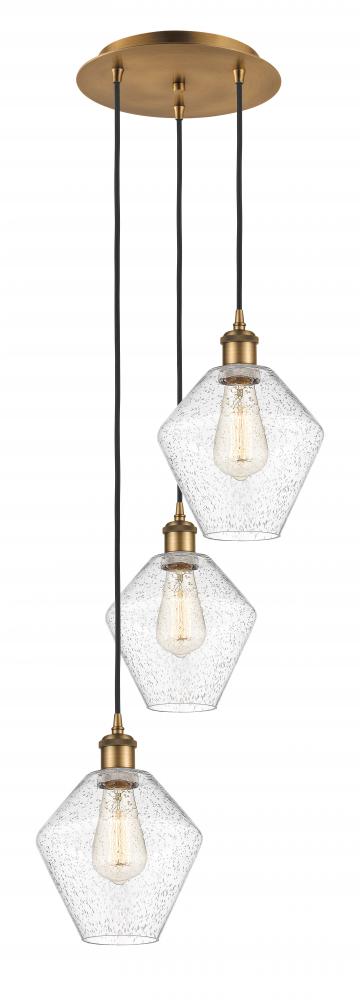 Cindyrella - 3 Light - 15 inch - Brushed Brass - Cord Hung - Multi Pendant