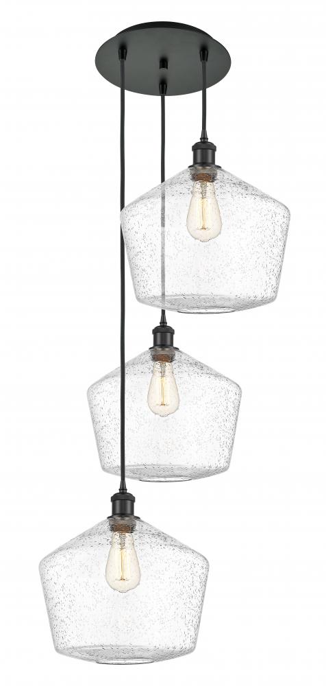 Cindyrella - 3 Light - 19 inch - Matte Black - Cord Hung - Multi Pendant