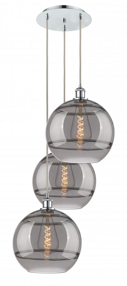 Rochester - 3 Light - 19 inch - Polished Chrome - Cord hung - Multi Pendant