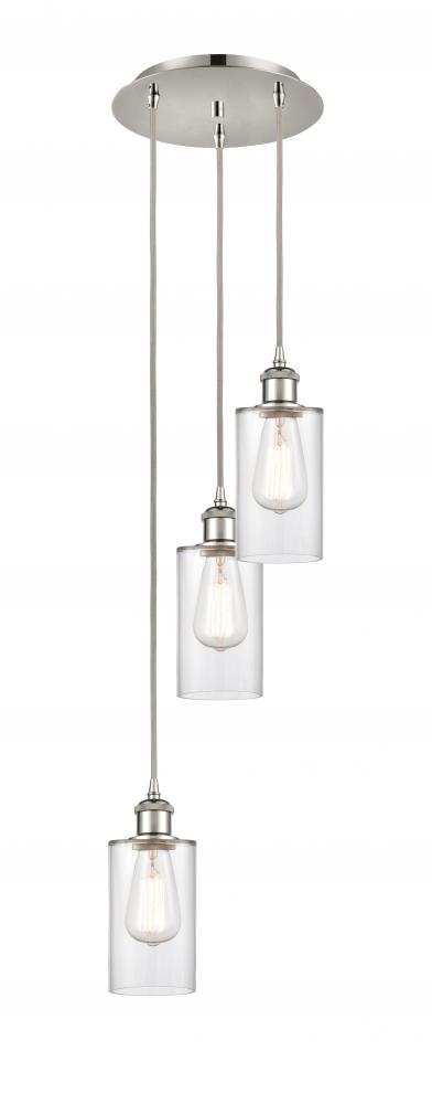 Clymer - 3 Light - 10 inch - Polished Nickel - Cord Hung - Multi Pendant