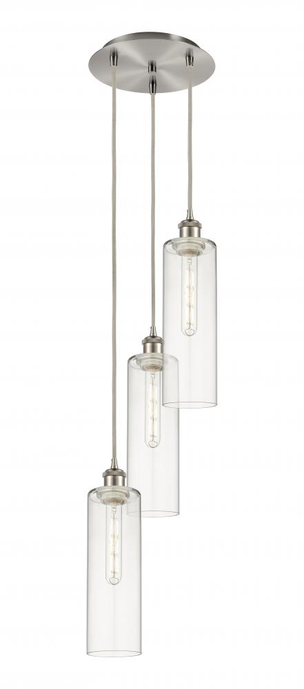 Crown Point - 3 Light - 12 inch - Brushed Satin Nickel - Cord Hung - Multi Pendant