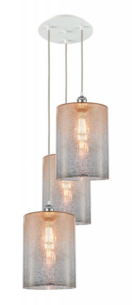 Cobbleskill - 3 Light - 16 inch - White Polished Chrome - Cord Hung - Multi Pendant