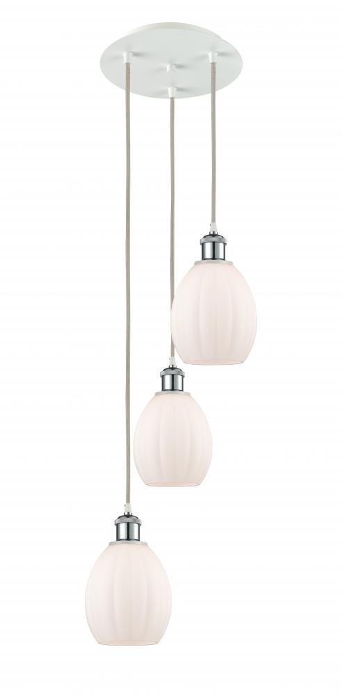 Eaton - 3 Light - 12 inch - White Polished Chrome - Cord Hung - Multi Pendant