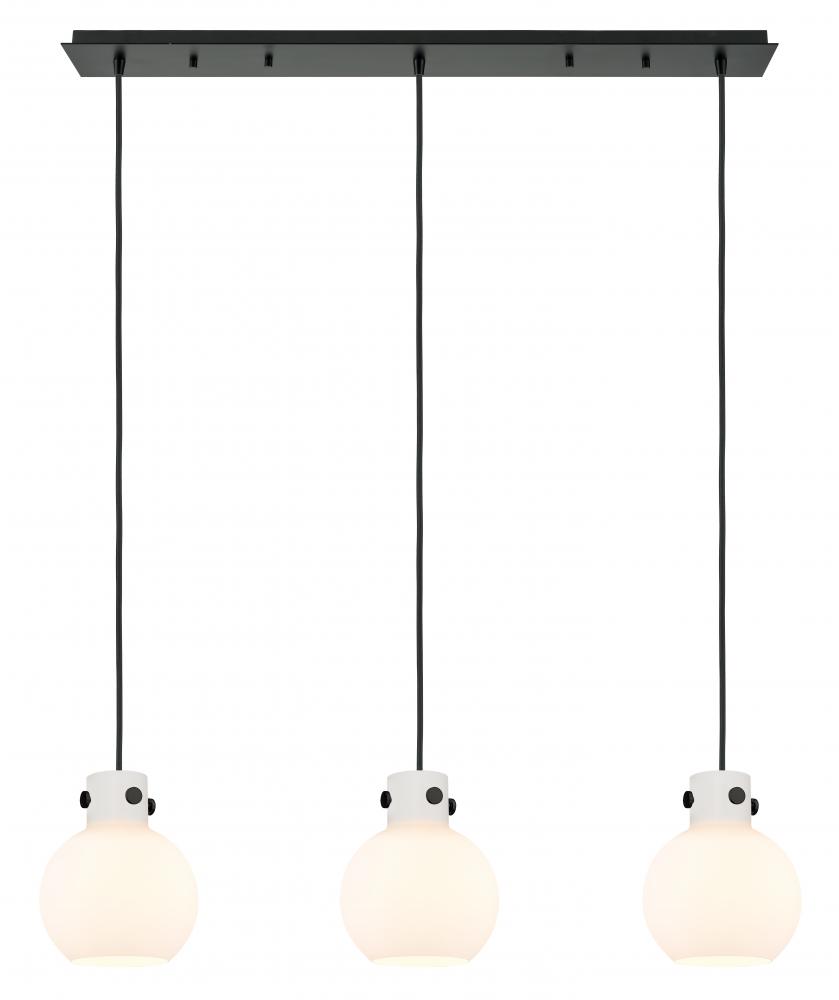 Newton Sphere - 3 Light - 40 inch - Matte Black - Cord hung - Linear Pendant