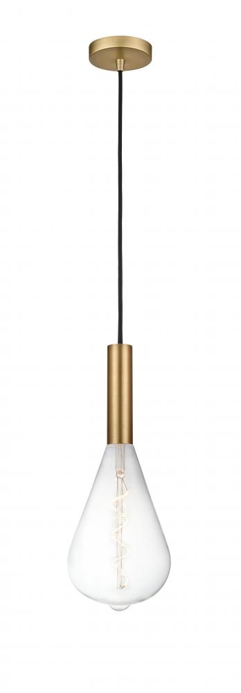 Edison - 1 Light - 7 inch - Brushed Brass - Cord hung - Mini Pendant