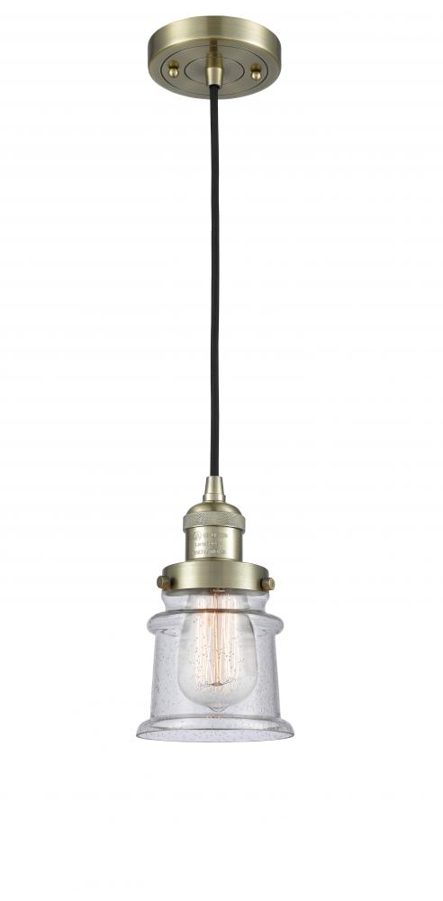 Canton - 1 Light - 5 inch - Antique Brass - Cord hung - Mini Pendant