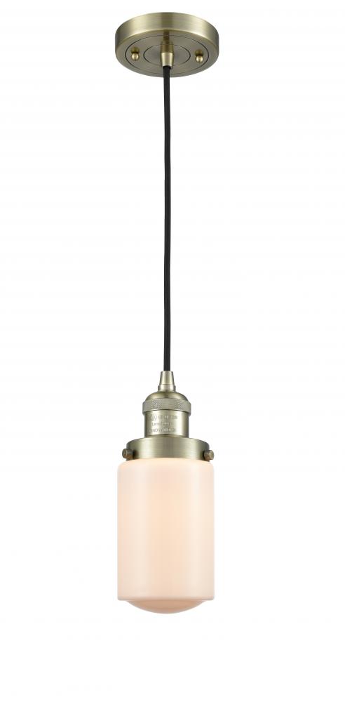 Dover - 1 Light - 5 inch - Antique Brass - Cord hung - Mini Pendant