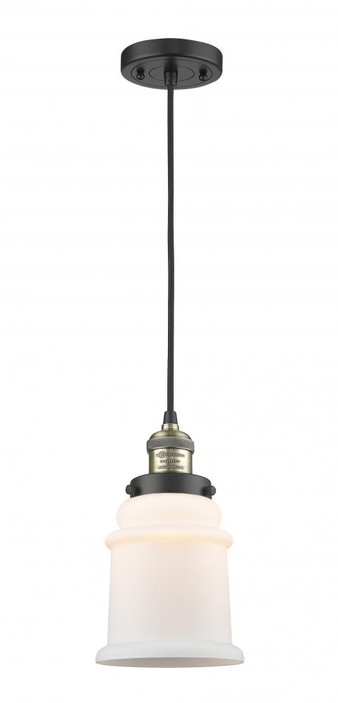 Canton - 1 Light - 6 inch - Black Antique Brass - Cord hung - Mini Pendant