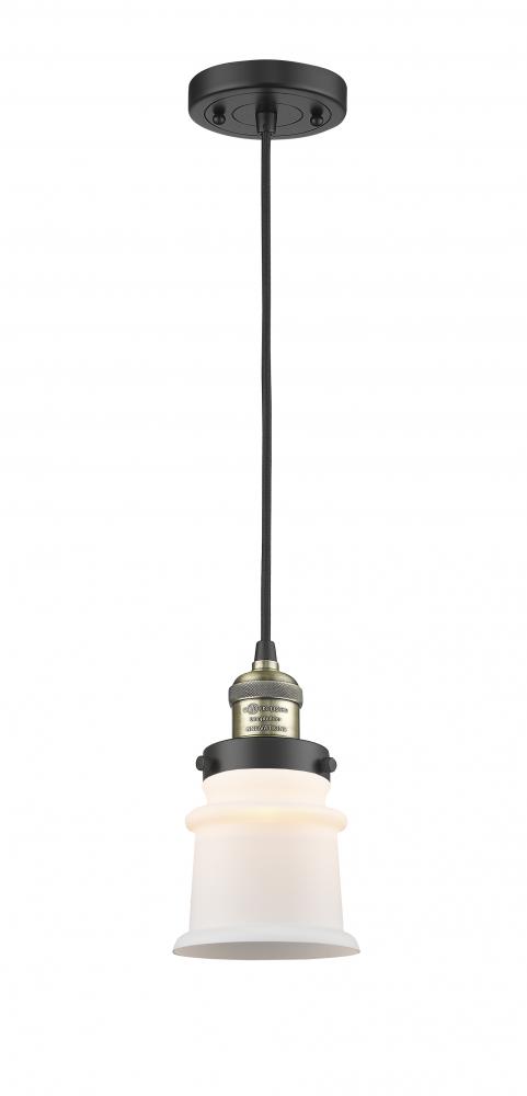 Canton - 1 Light - 5 inch - Black Antique Brass - Cord hung - Mini Pendant